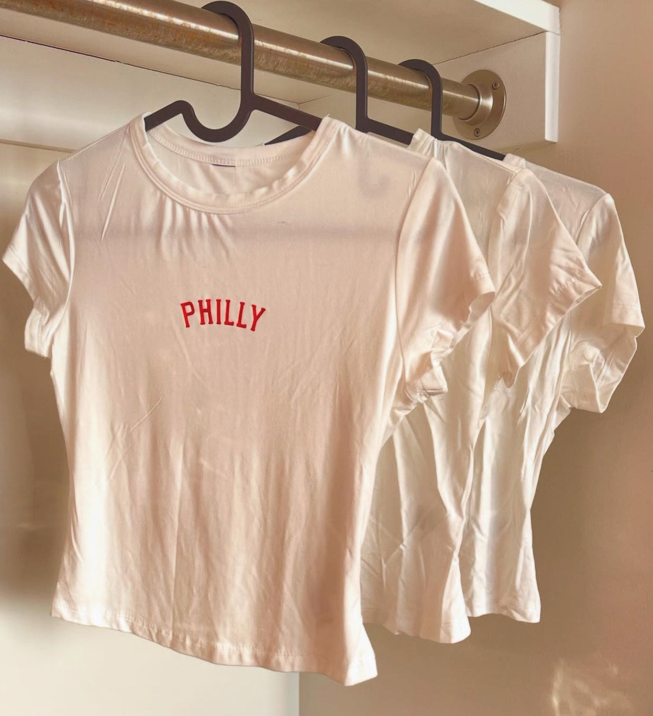 White Philly Baby Tee