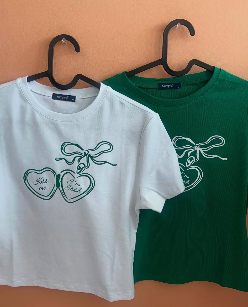 Kiss Me I'm Irish Locket Baby Tee