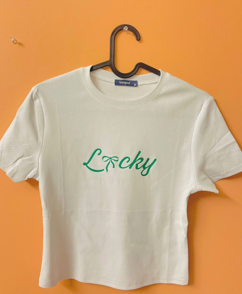 Lucky (with bow) baby tee