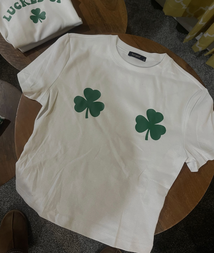 Double Shamrock baby tee